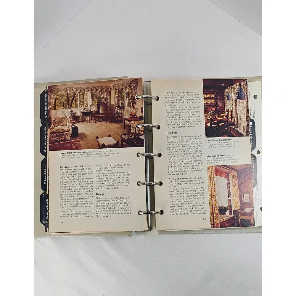 Vintage Better Homes and Gardens‎ Decorating Book MCM Hardcover Ring Binder 1975